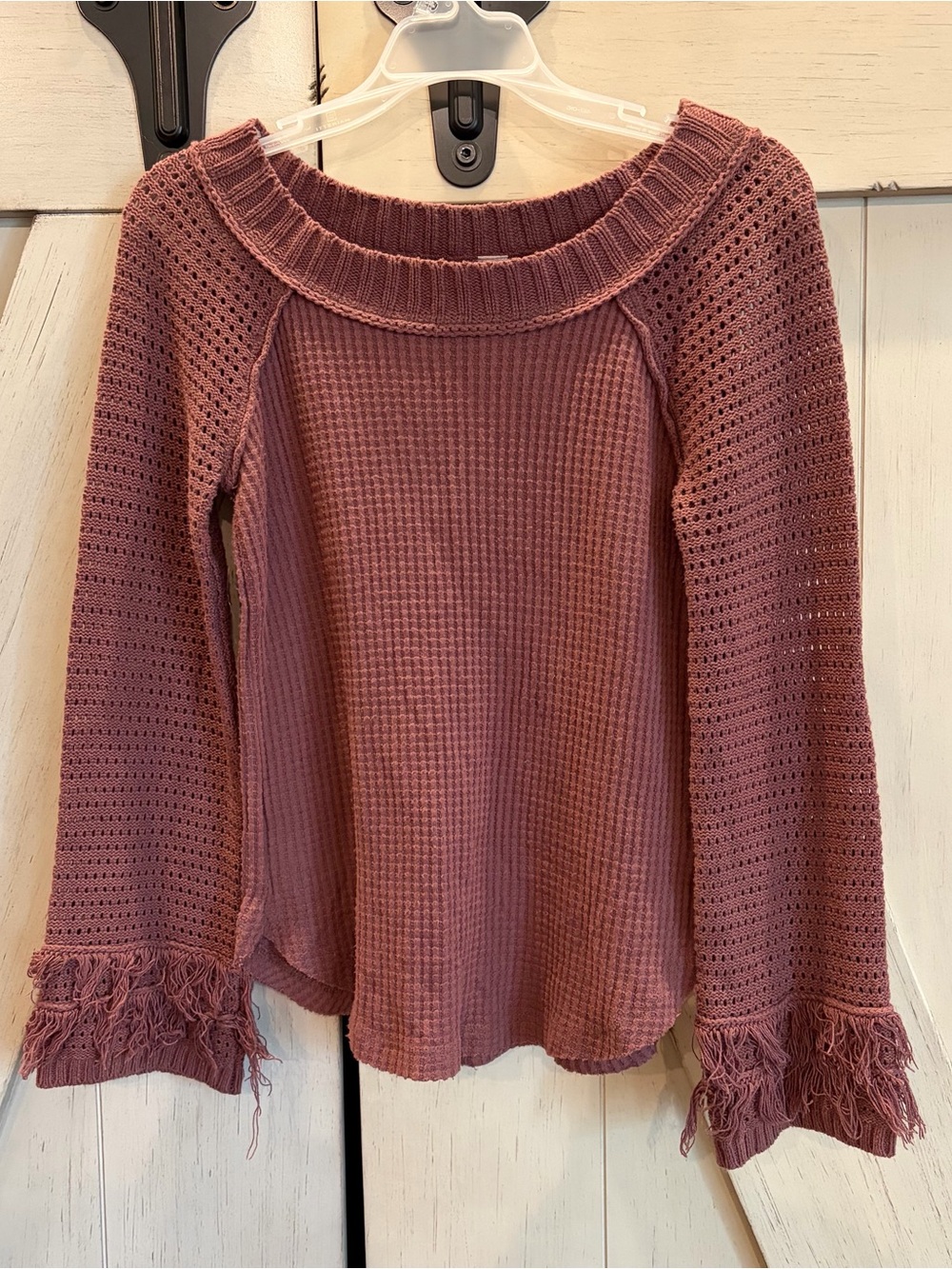 Altar'd State Fringe-Sleeve Sweater Size XS